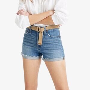 Madewell Women’s Denim Shorts Slim Boyjean Size 28 Casual Streetwear Raw Hem